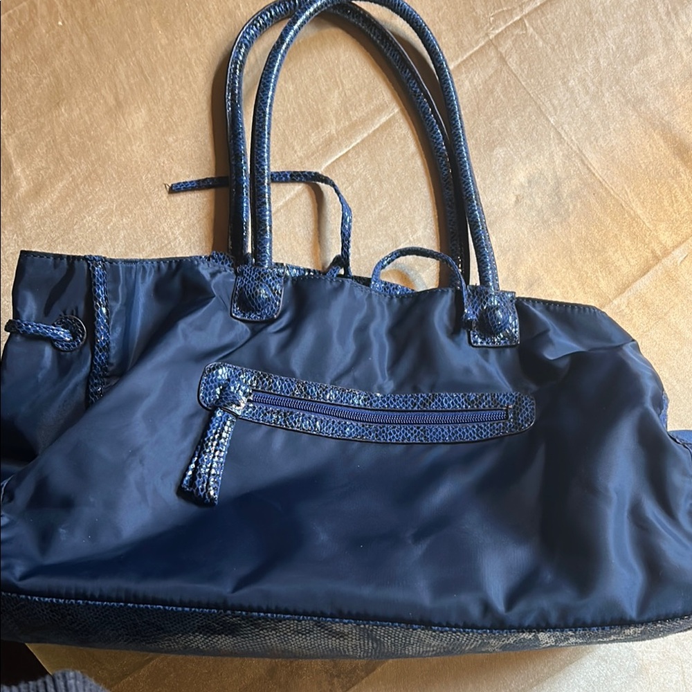 NWOT CARLOS FALCHI NAVY BAG